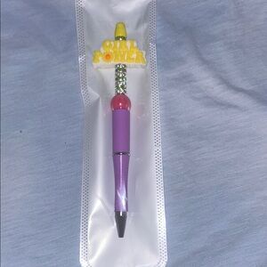 Purple Pen with Girl Power Topper